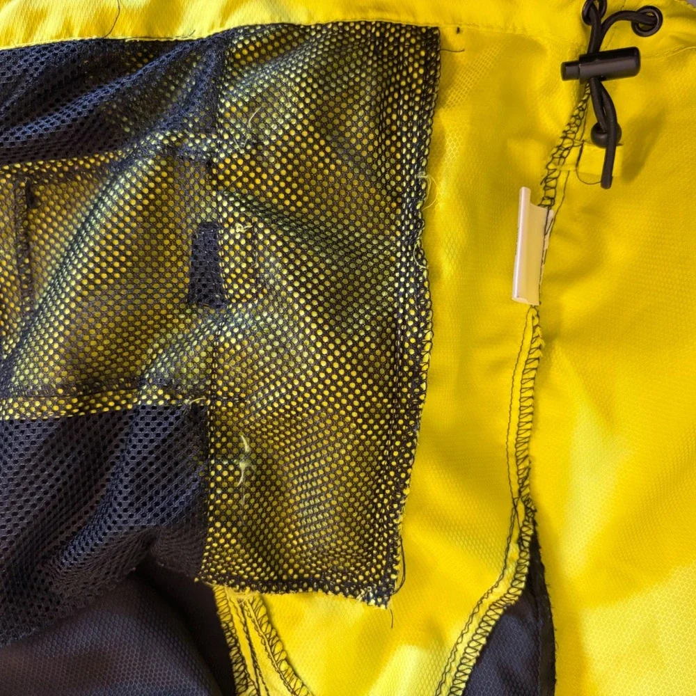 Foot Locker Mens Small Neon Yellow Black Reflective Full Zip Running Jacket